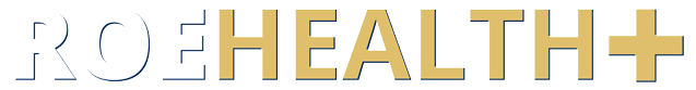 the word health is written in gold on a white background