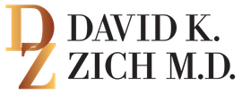 A logo for david k. zich m.d. is shown on a white background.