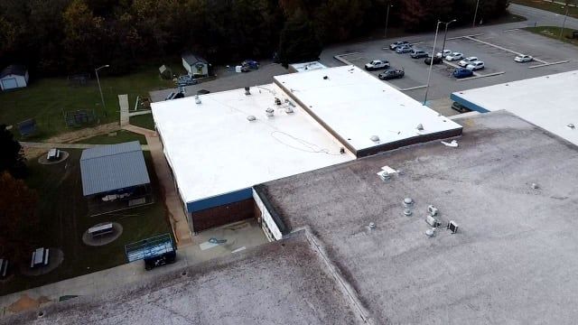 School White Roof — Kernersville, NC — Bar Roofing & Maintenance