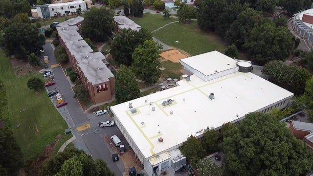 UNC Aerial View — Kernersville, NC — Bar Roofing & Maintenance