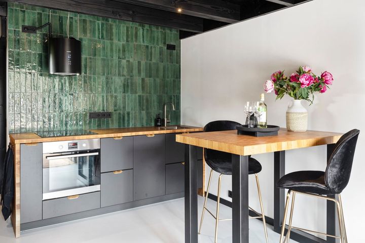 Open keuken van Résidence Beaufort in Zandvoort