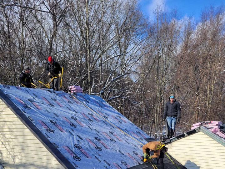 Contractors on the roof