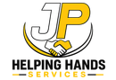 JP Helping Hands Services logo with handshake icon in black, yellow, and white