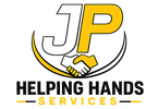 JP Helping Hands Services logo with handshake icon in black, yellow, and white