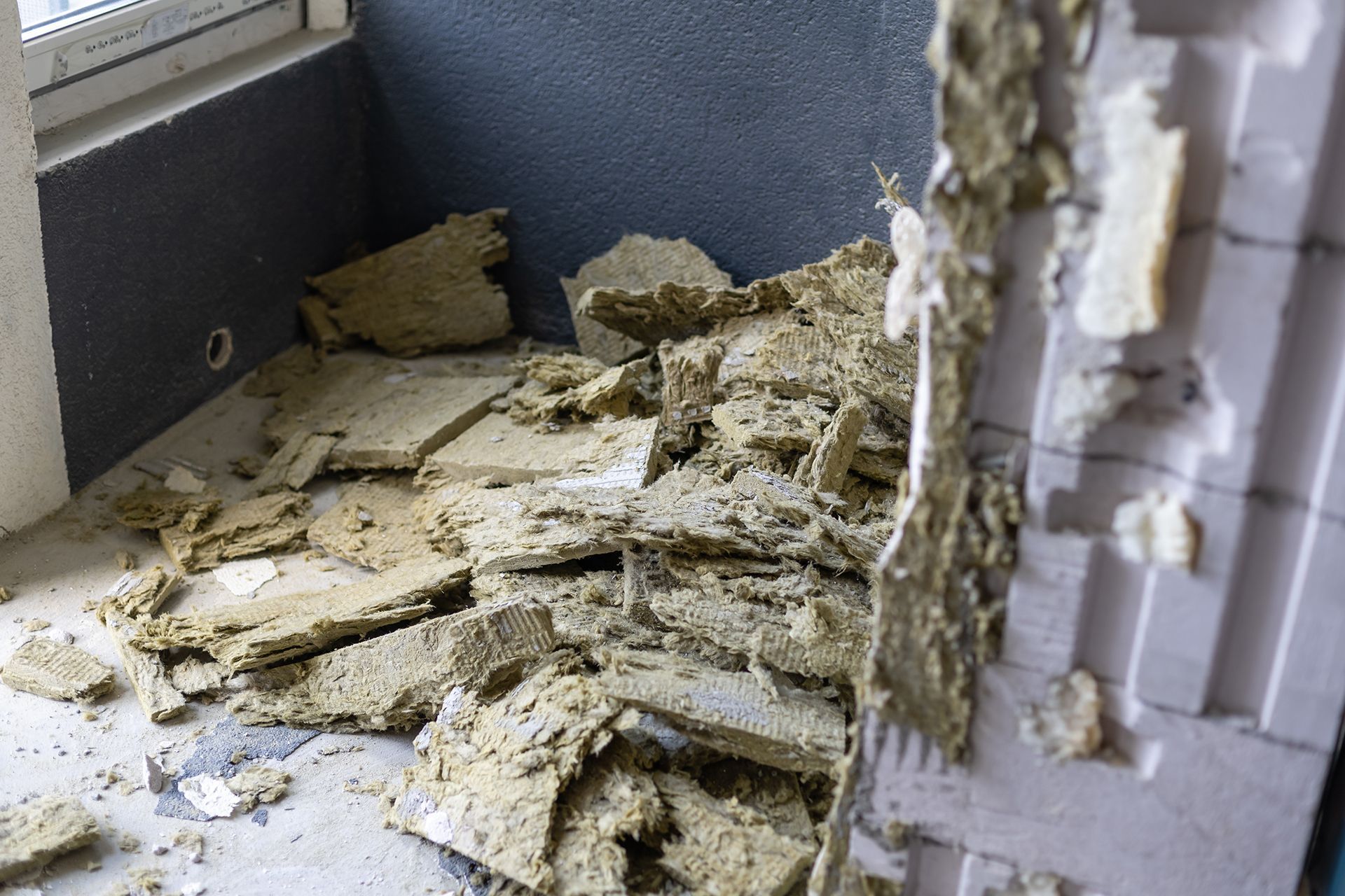 a torn down wall