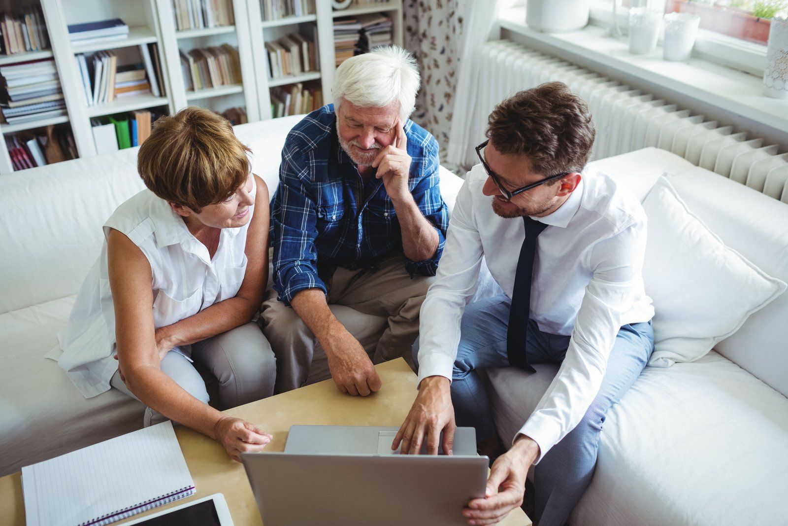 man talking to the client