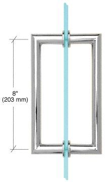 A picture of a door handle with measurements on it.