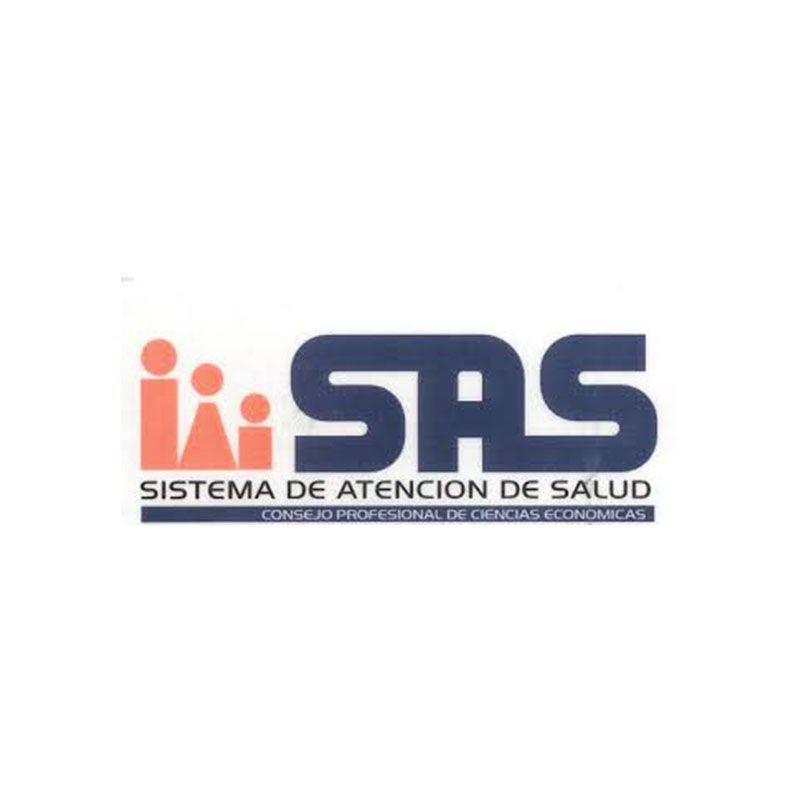 A logo for sas sistema de atencion de salud