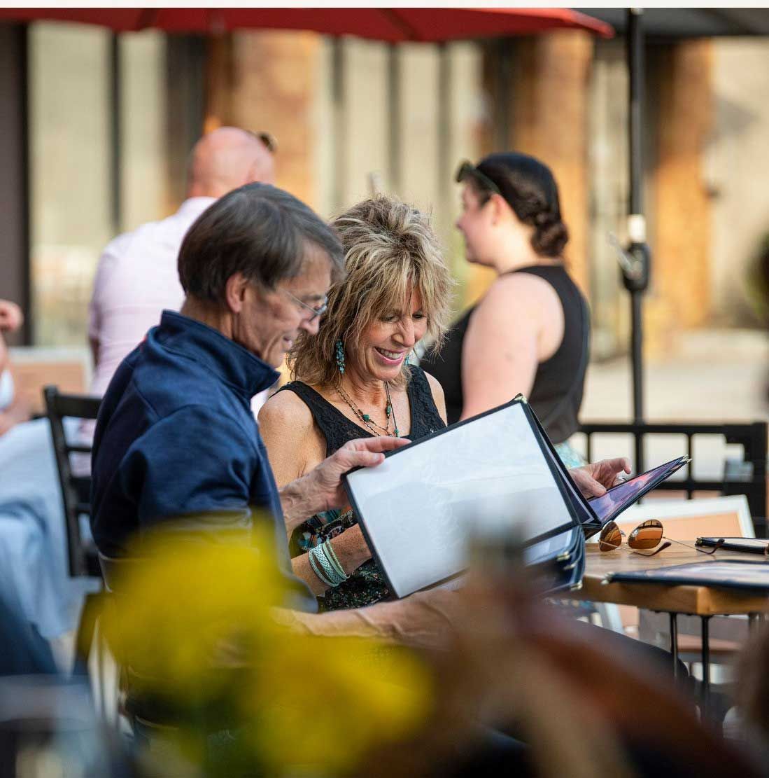 people on patio