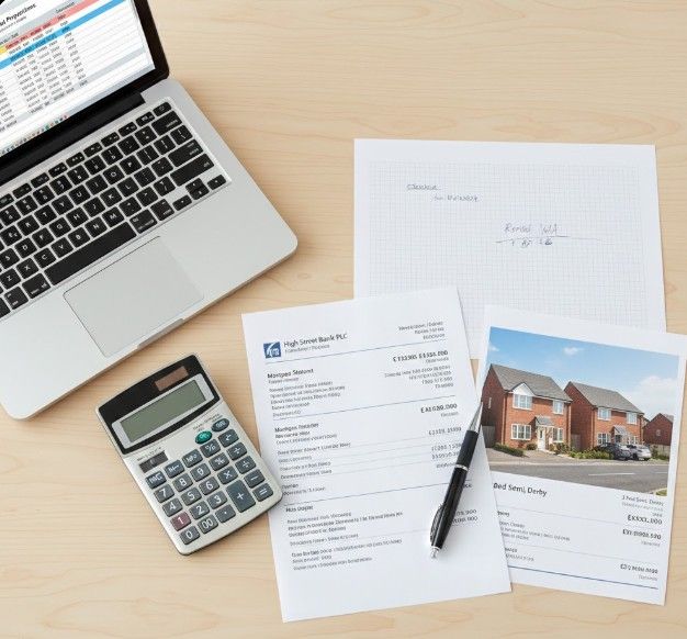 Buy-to-let investment financial planning showing mortgage calculations