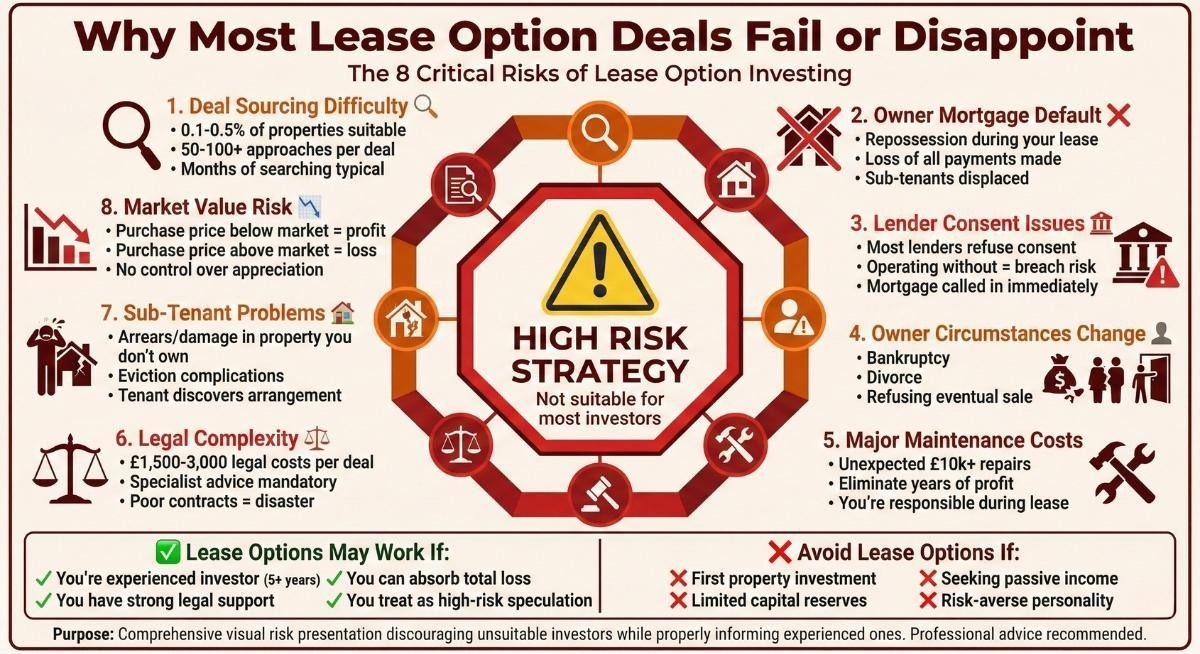 Infographic of Why Most Lease Option Deals Fail or Disappoint