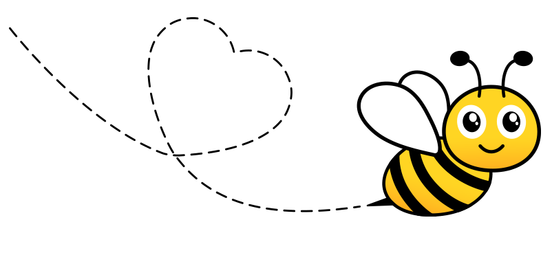 Happy bee graphic