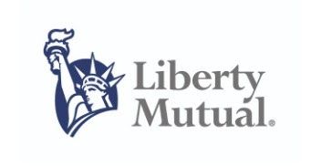 The logo for liberty mutual shows the statue of liberty holding a torch.