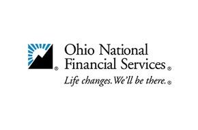 The logo for ohio national financial services life changes . we 'll be there.