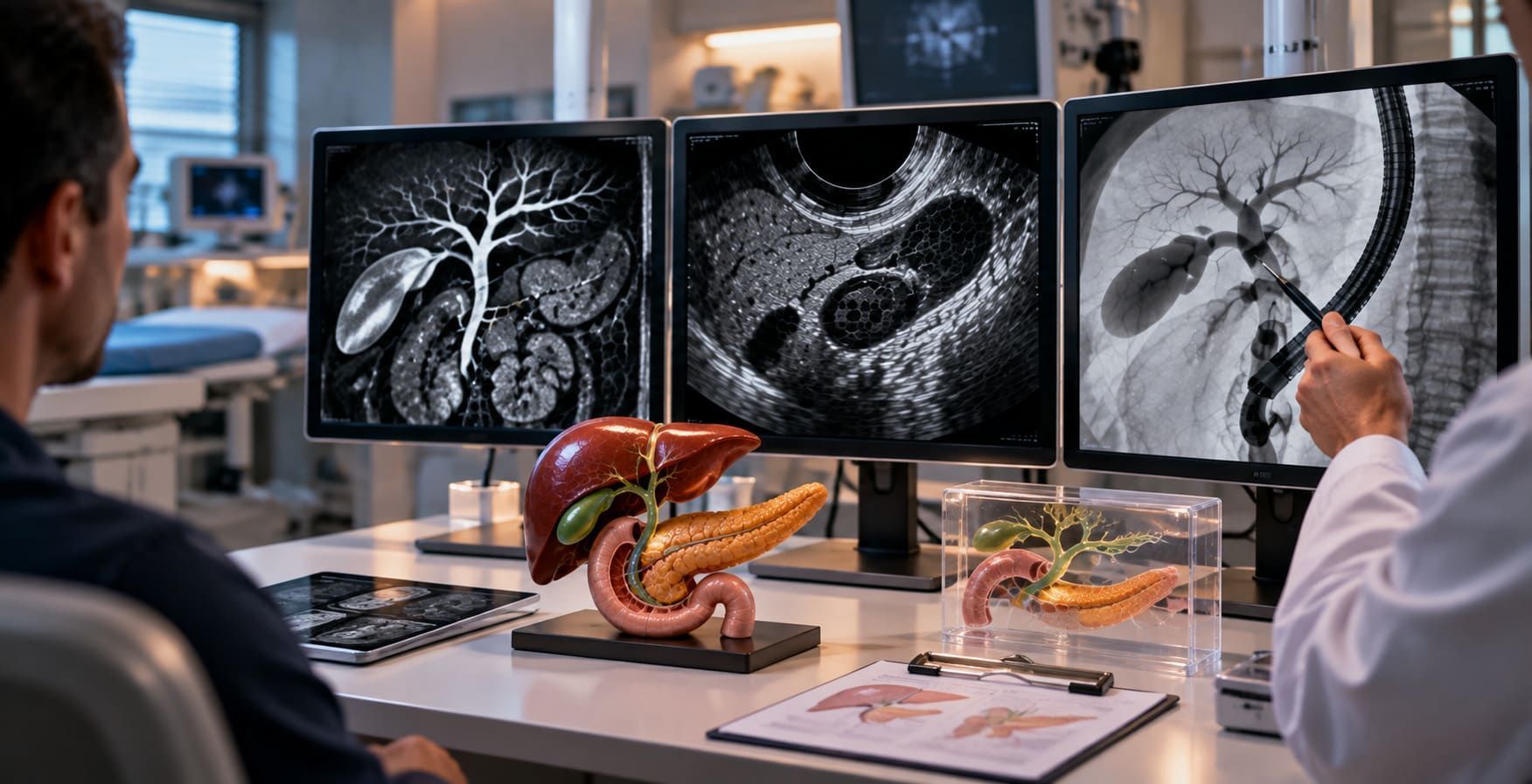 مقارنة بين MRCP وEUS وERCP لتقييم القنوات المرارية والبنكرياس