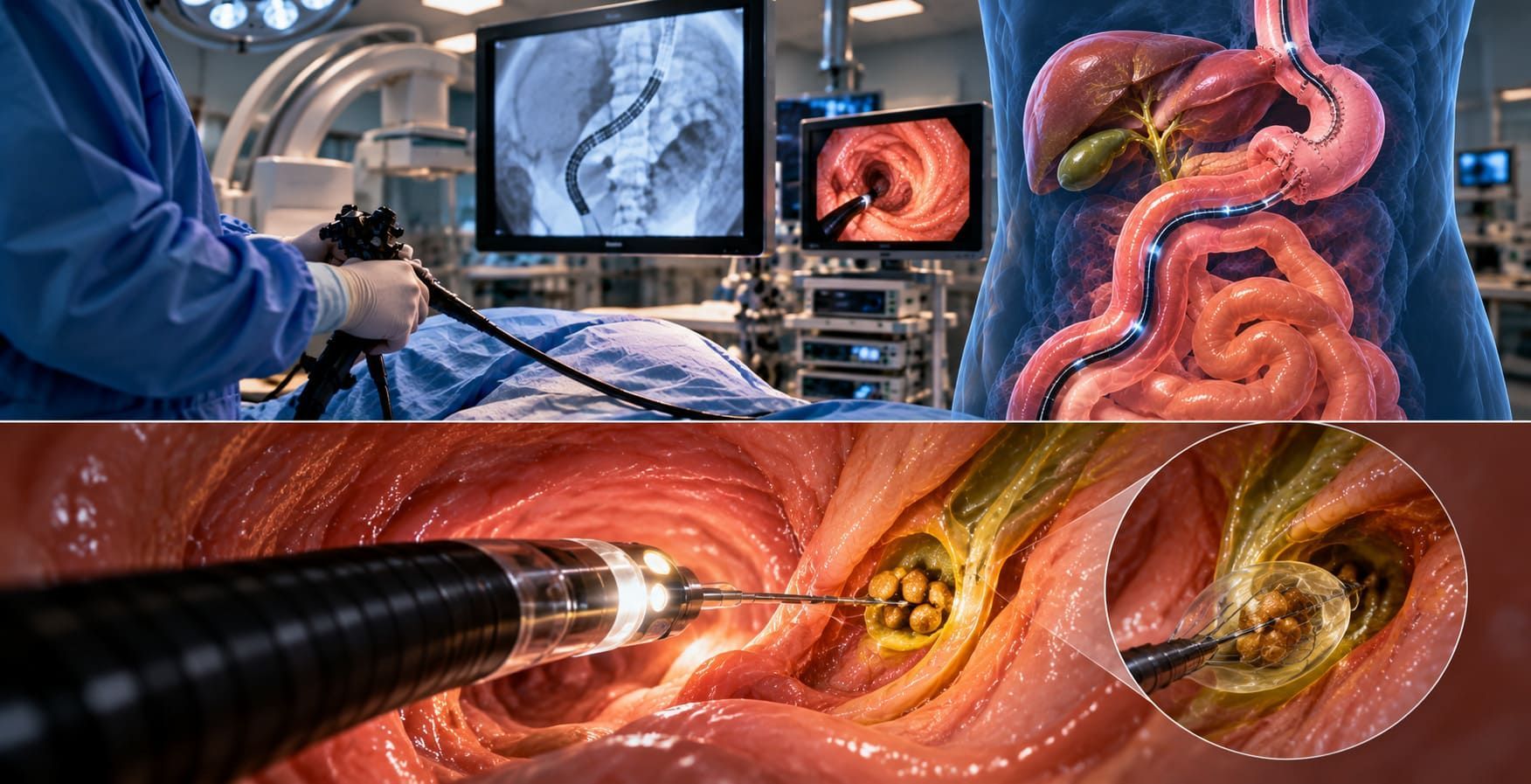 استخدام منظار الأمعاء الدقيقة ثنائي البالون أثناء DBE-ERCP بعد تحويل مسار المعدة