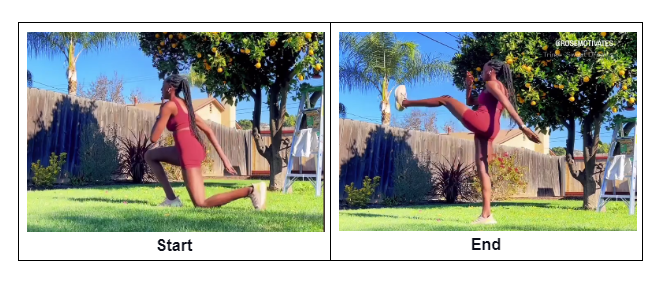 Reverse lunge to front kick