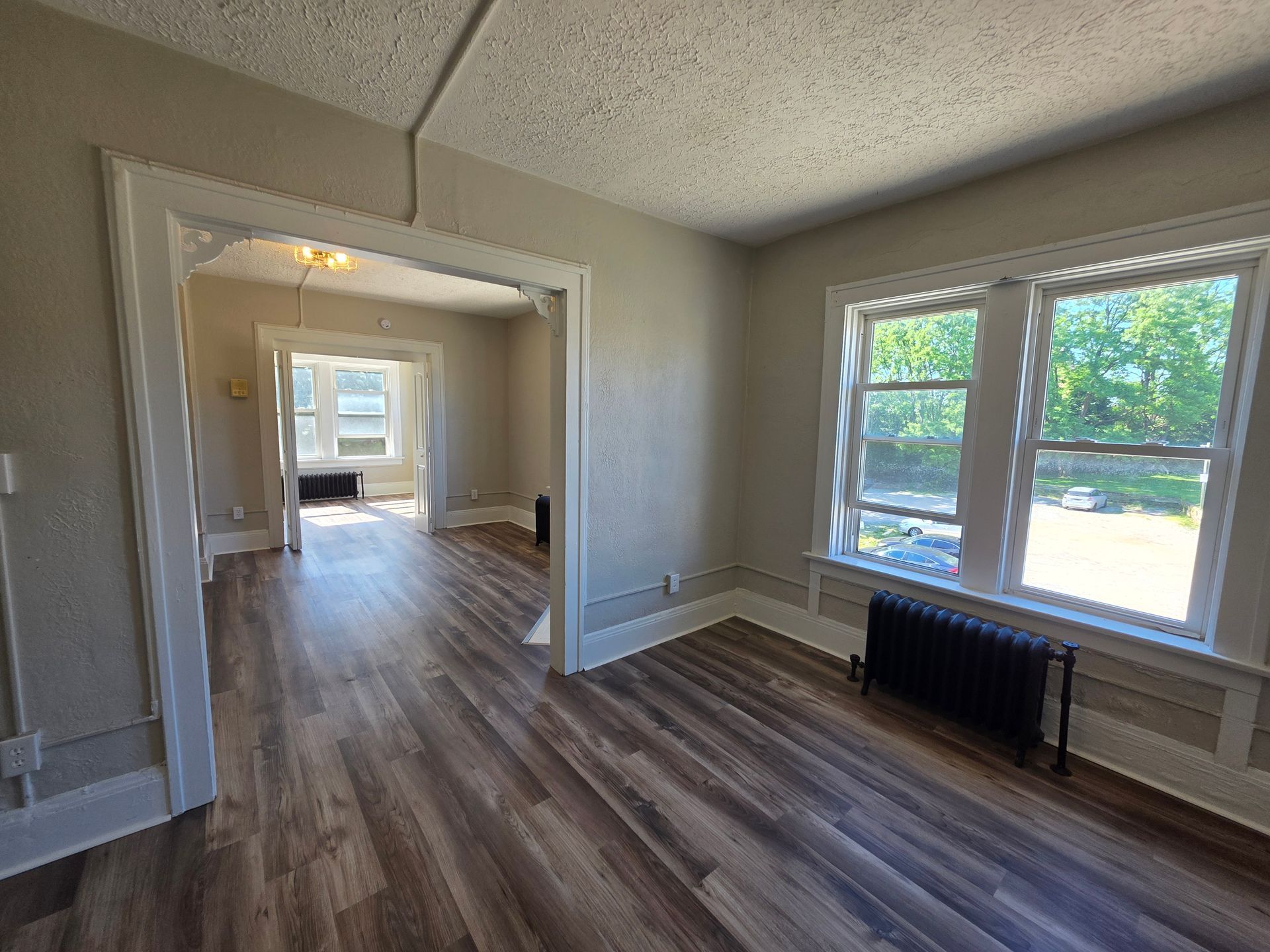 Spacious living rooms with natural light at 146 King Drive Unit 3 apartment for rent in Akron OH