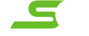 Green stylized letter S logo on a white background