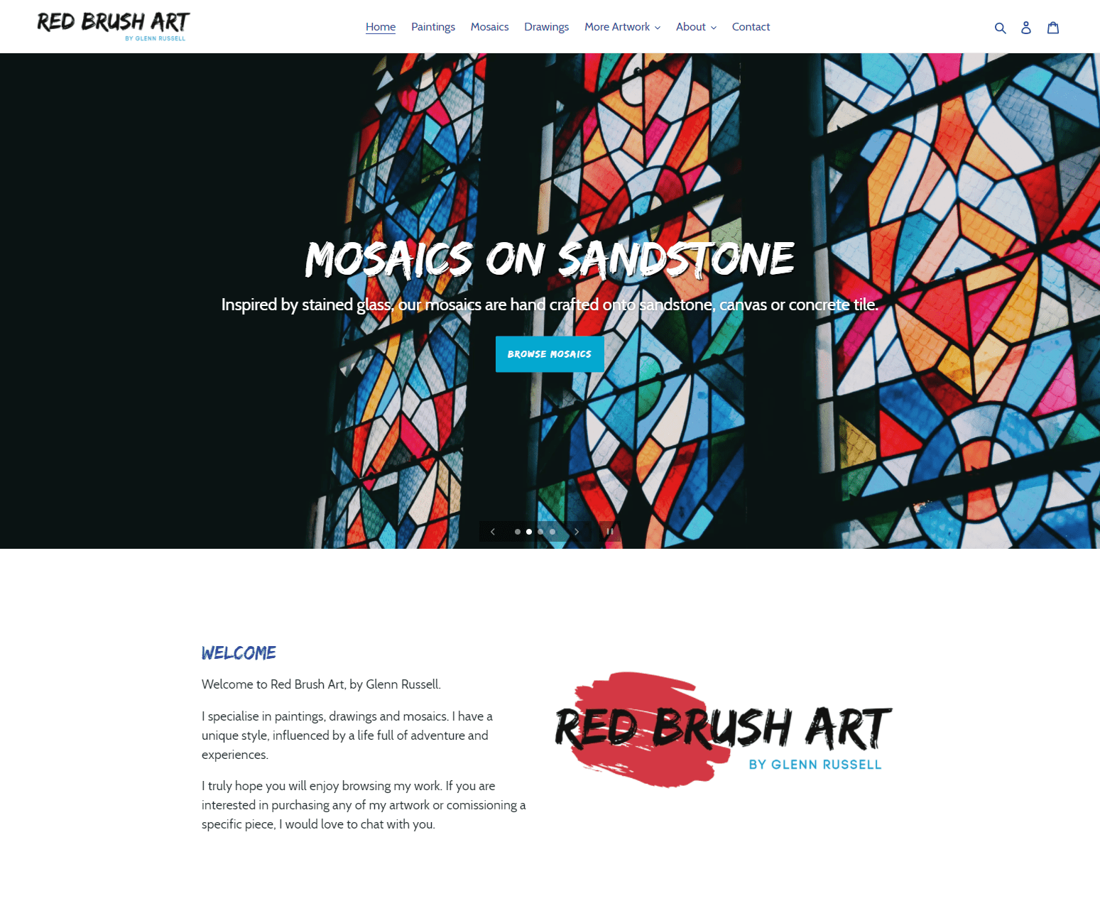 Red Brush Art
