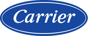 A blue carrier logo on a white background