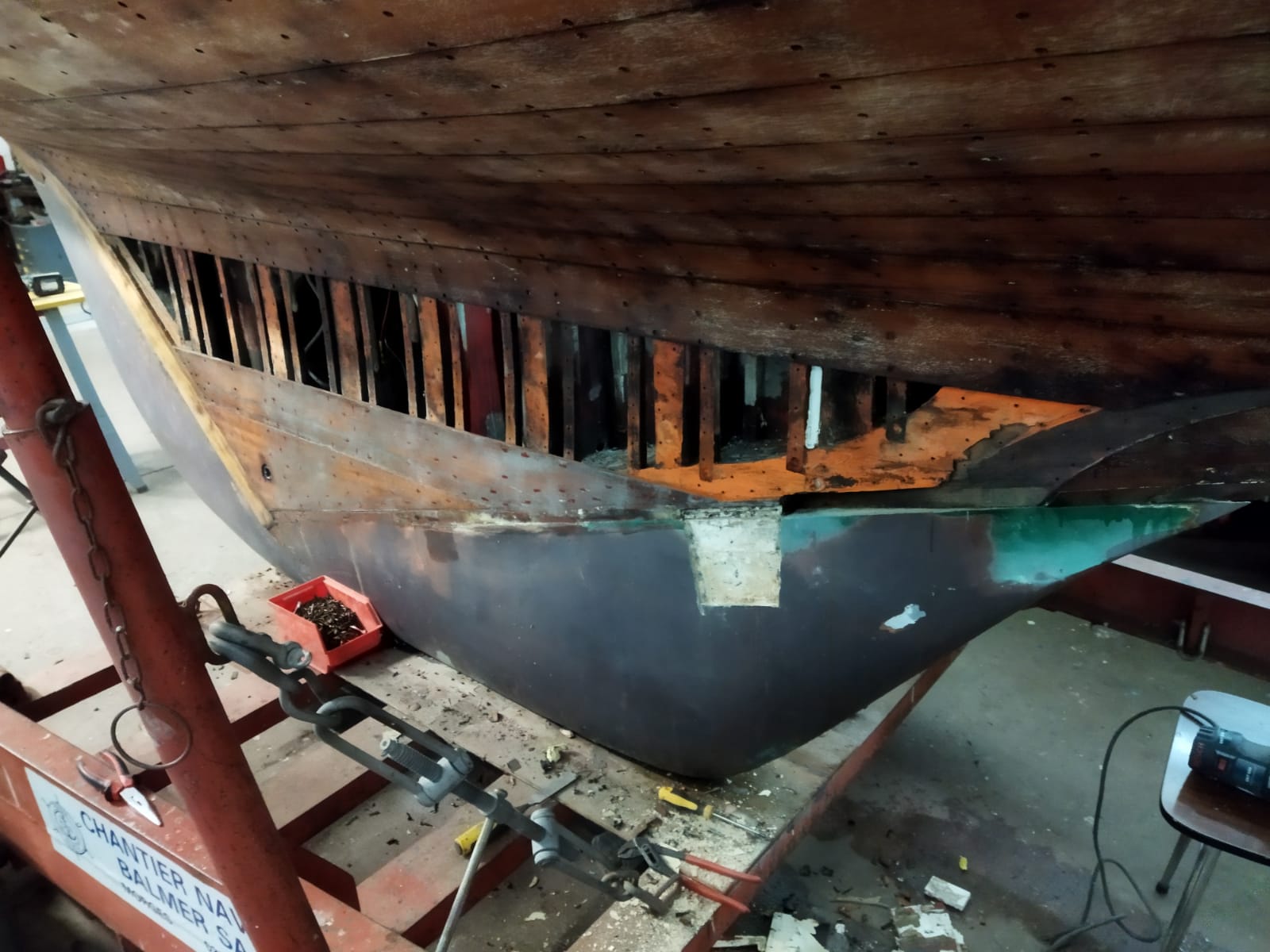 chantier naval balmer travail bateau technique
