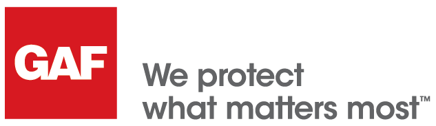 GAF logo in red with gray tagline “We protect what matters most”