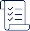 Blue checklist with three checkmarks and two unchecked items.