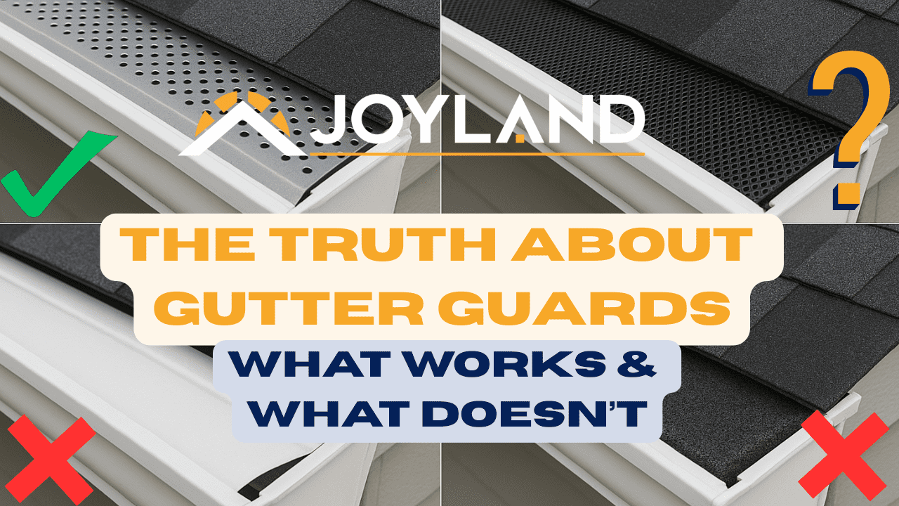 Comparison of gutter guard types: labeled 