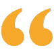 Orange quotation marks.