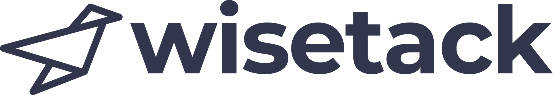 Wisetack logo with a stylized arrowhead icon to the left of the word 