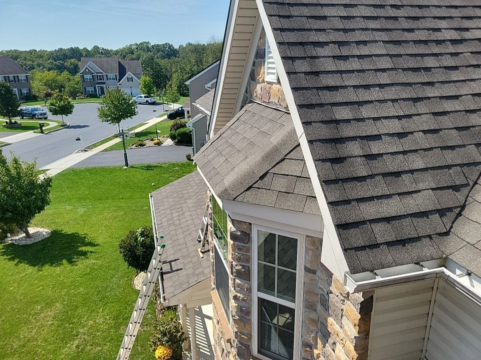Professional roof repair completed on Blue Heron Lane in Palmyra, PA by Joyland Roofing.