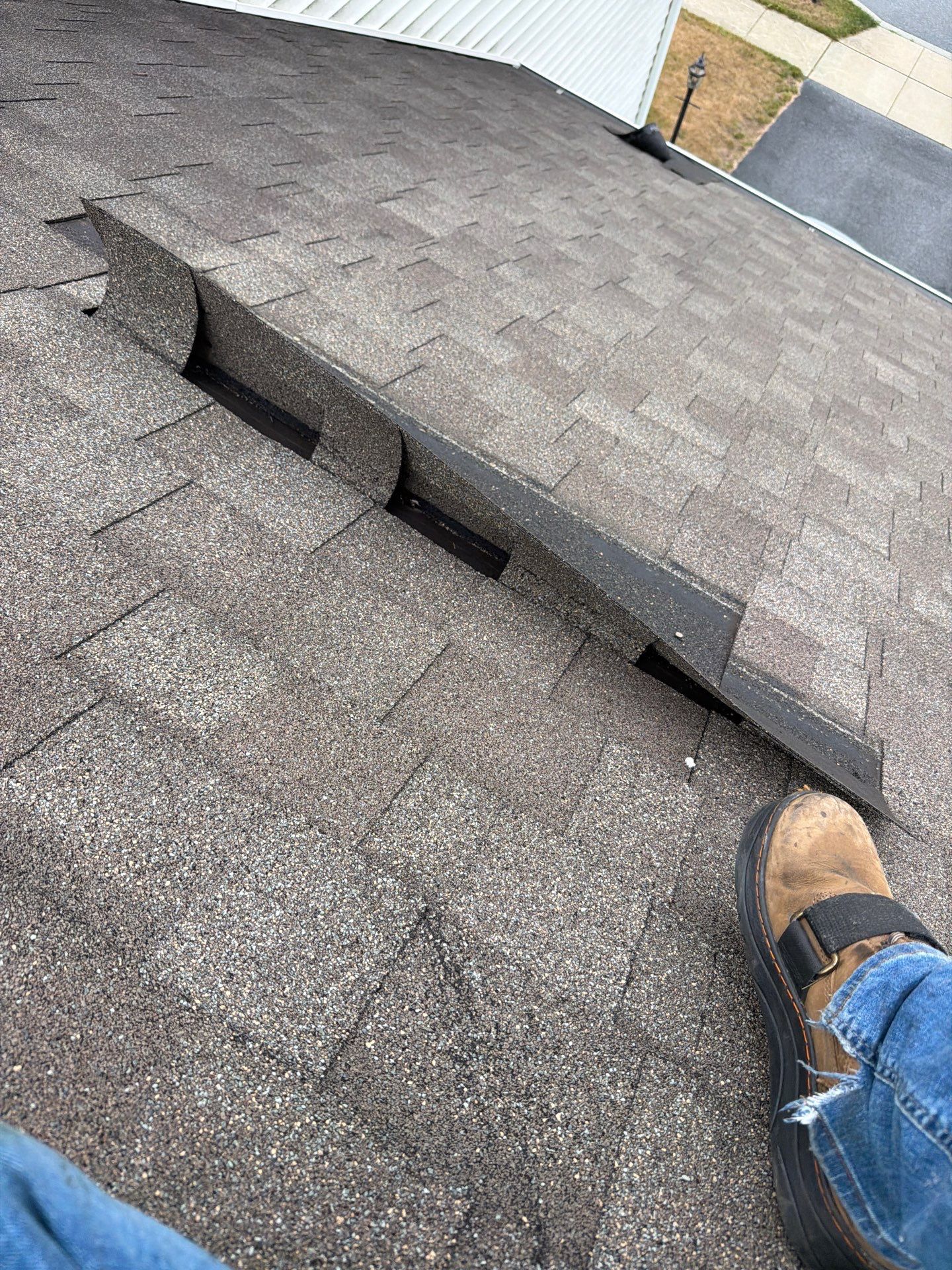 Architectural asphalt shingle roof replacement completed on Blue Heron Lane in Palmyra, PA.