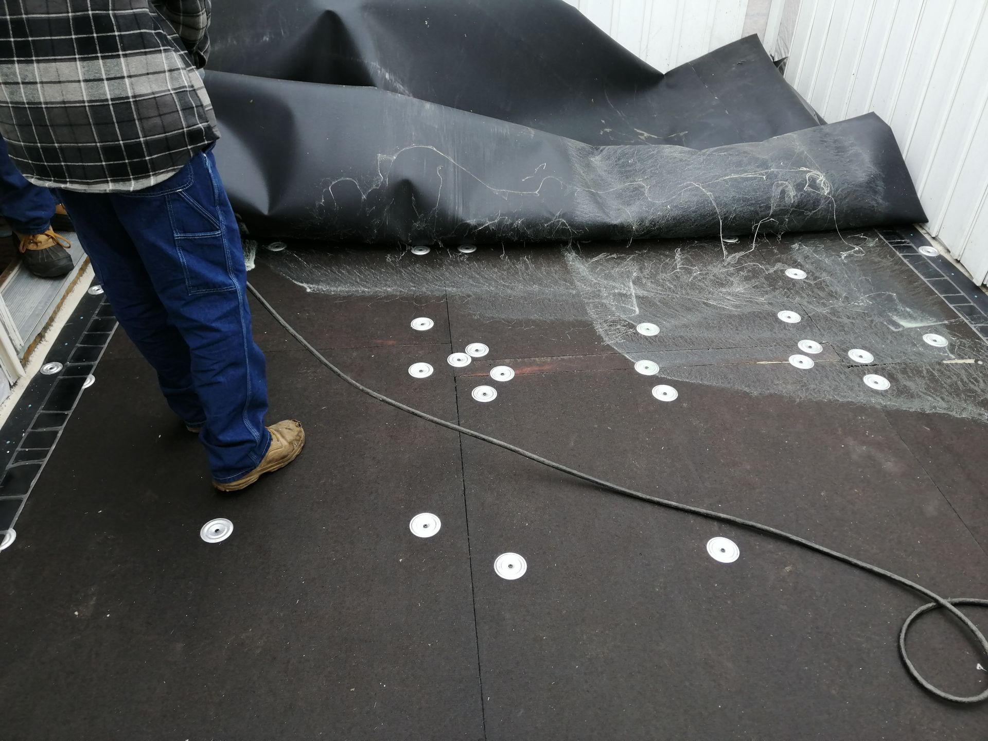 Commercial flat roof installation on Wood Street in Conshohocken, PA