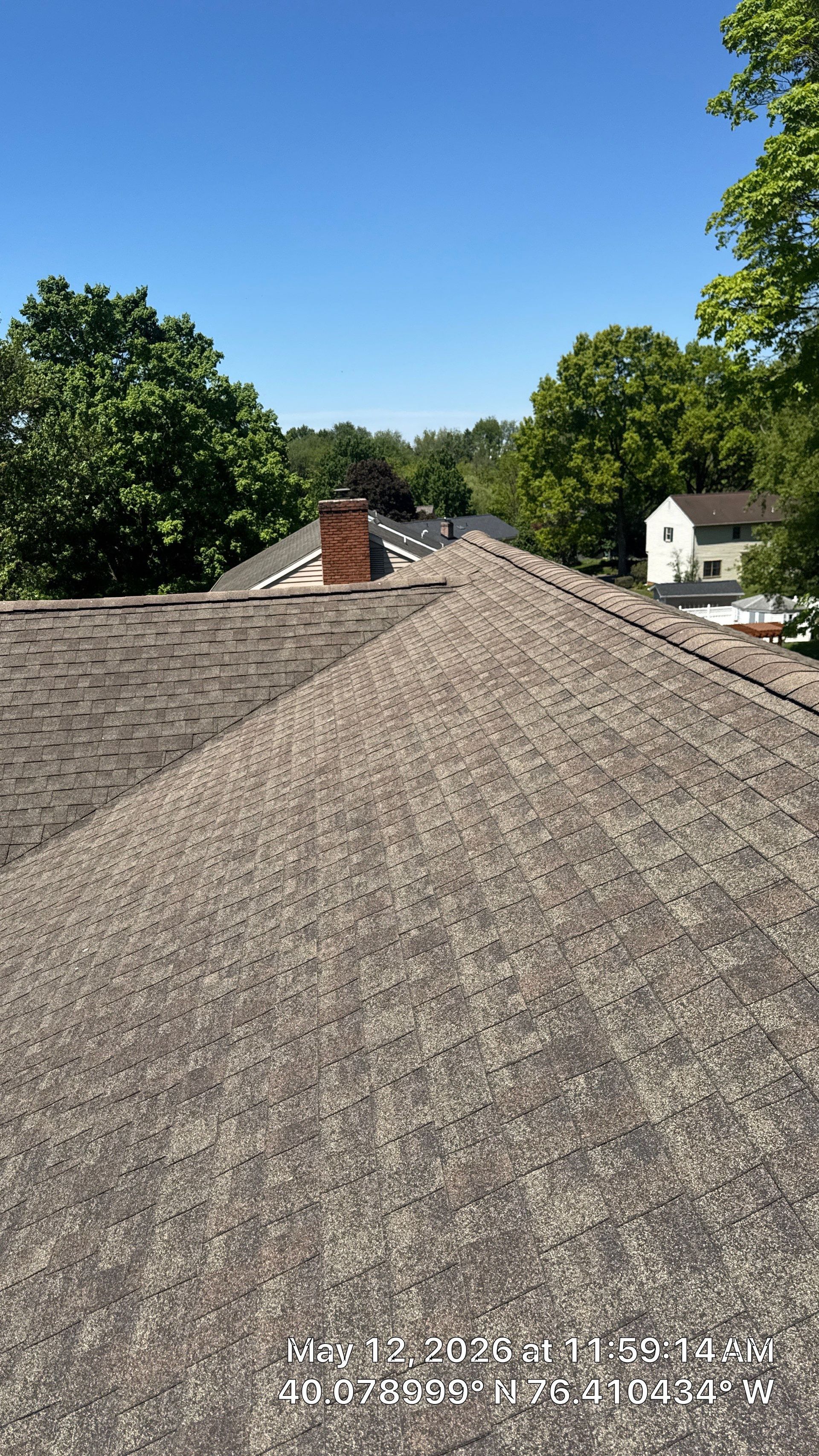 Architectural asphalt shingle roof inspected by Joyland Roofing on East Side Drive in Landisville, PA.