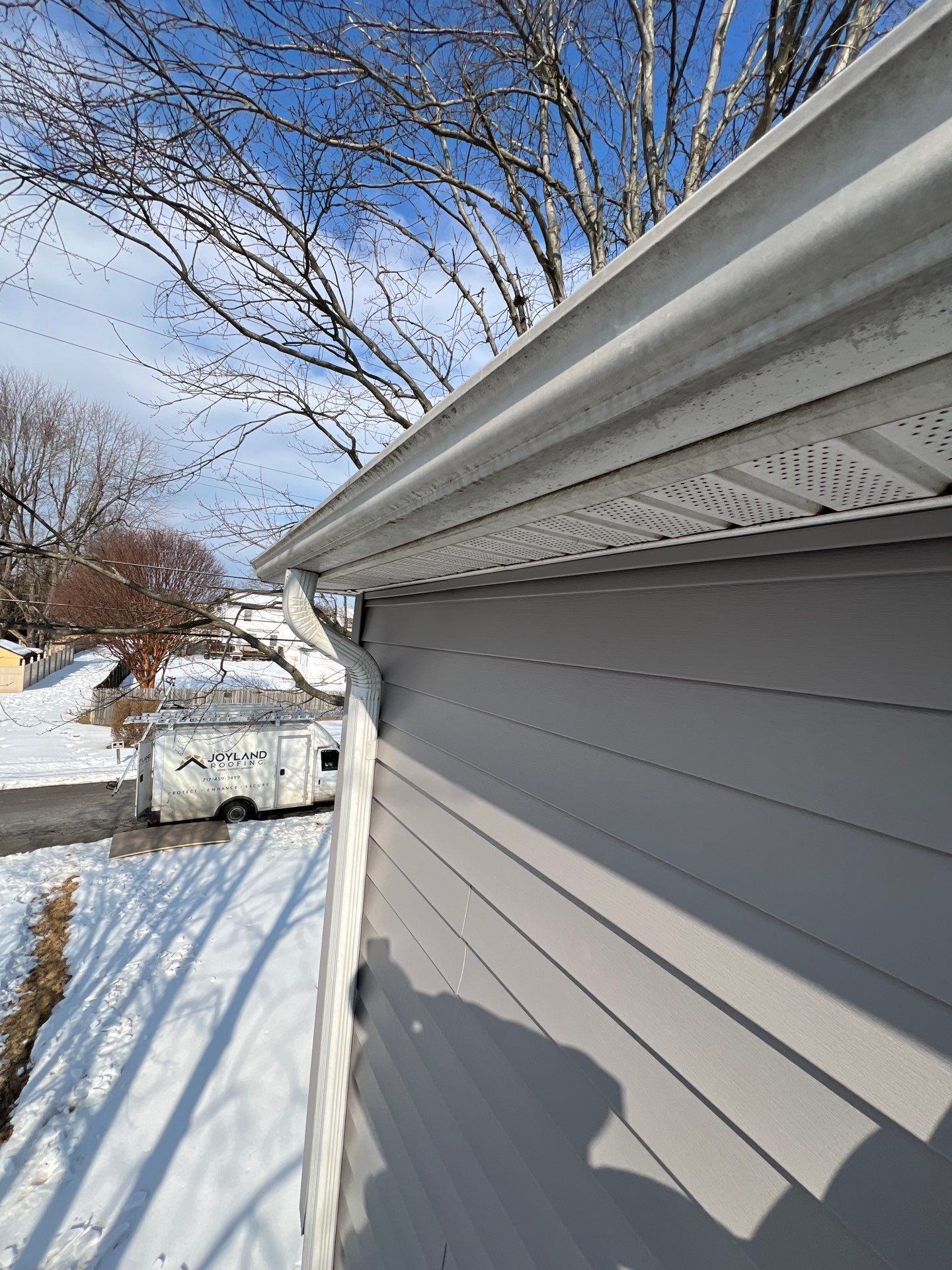 Gutter and roof edge repair on a residential home on Summer Avenue in Horsham, PA