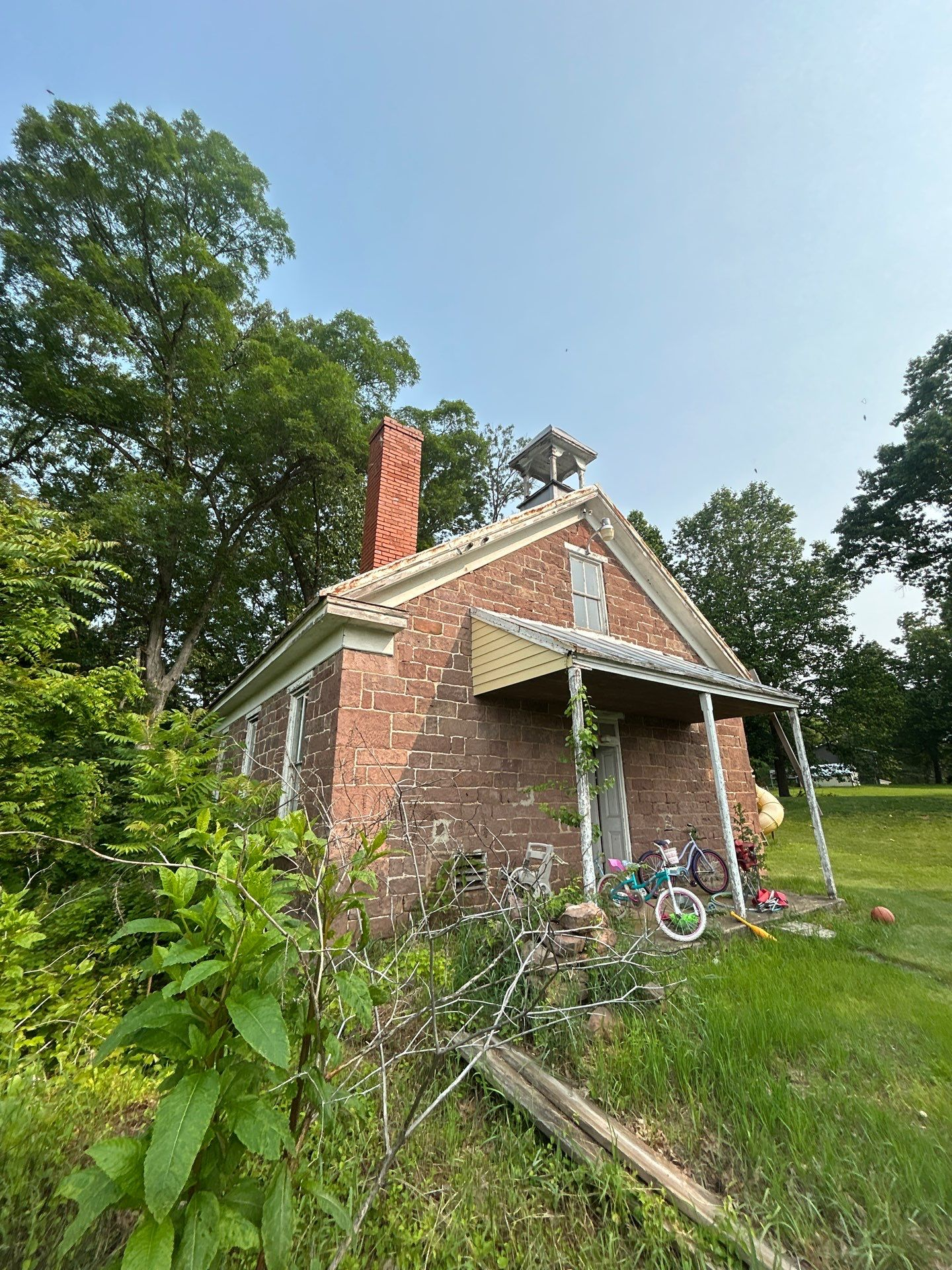 Historic brick home on York Road in Dover, PA prepared for professional roof restoration and roofing improvements.