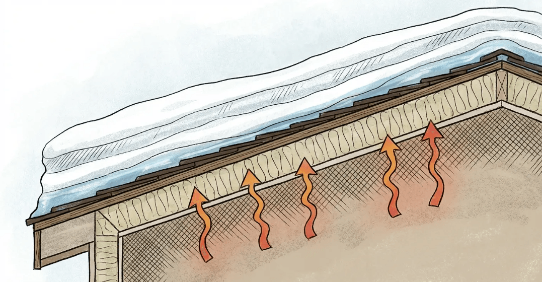 Snow guards control buildup from heat loss and prevent sudden snow slides