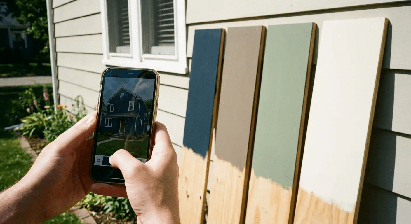 Digital color visualization tool on tablet