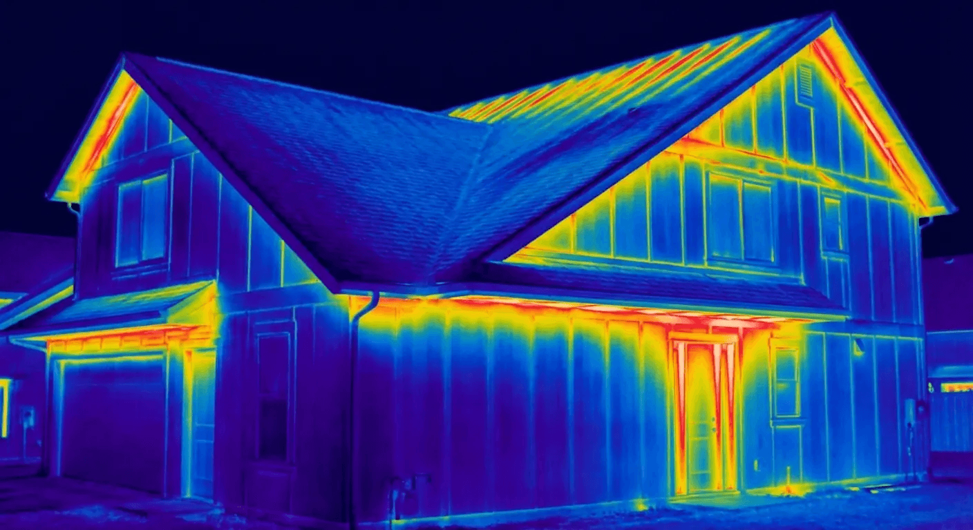 Thermal bridging through roof overhang diagram
