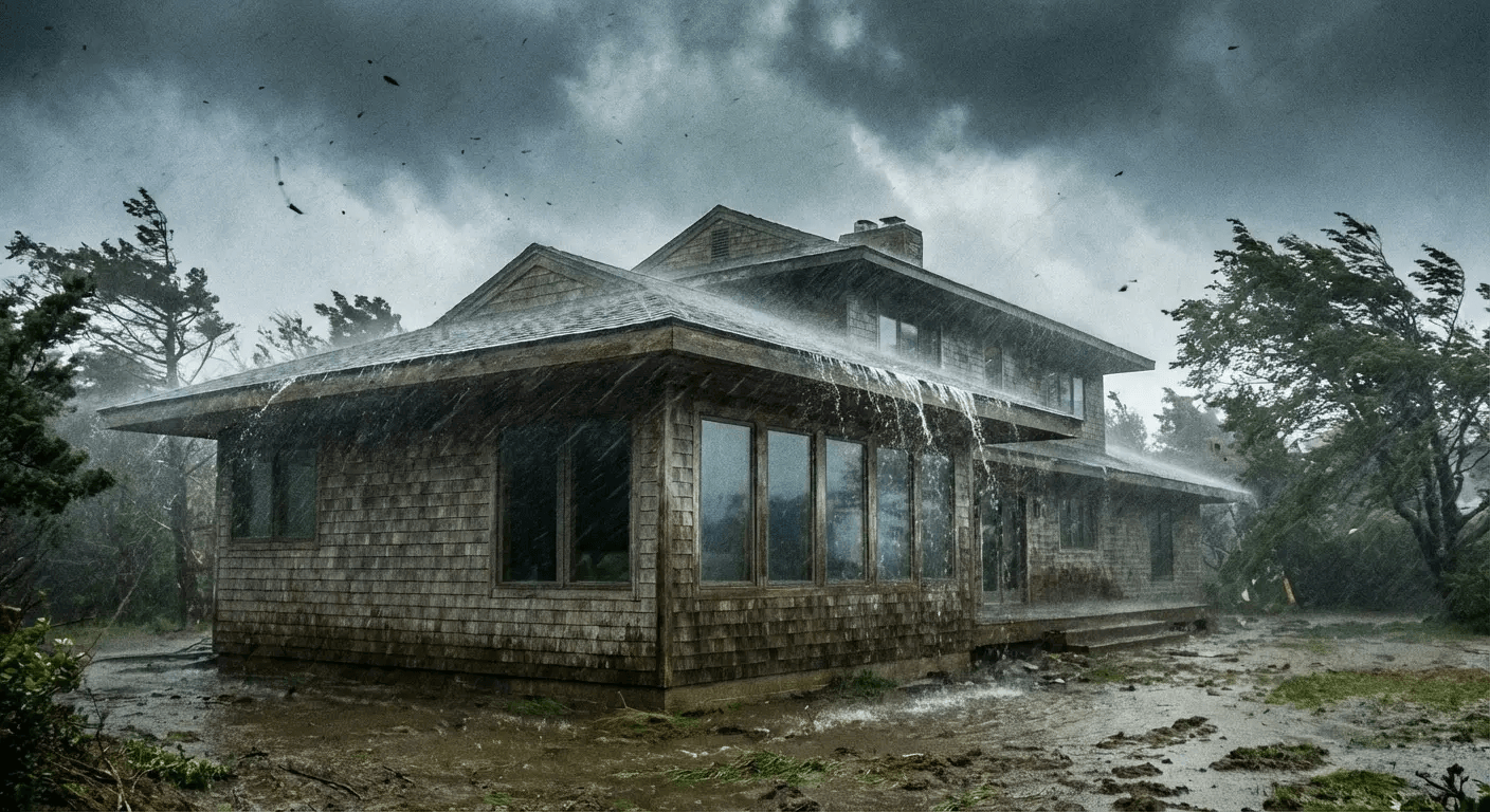 Gable roof in high wind area