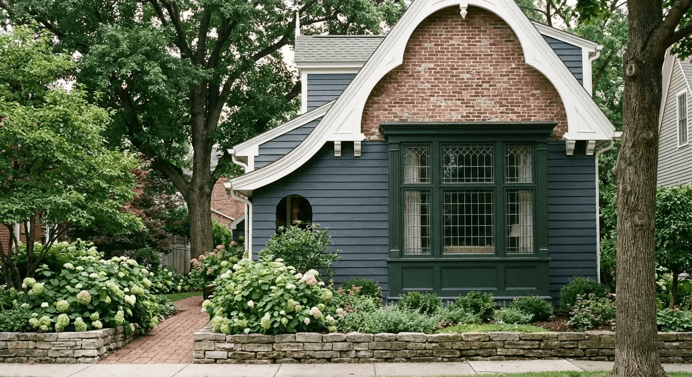 Dutch gable window placement examples