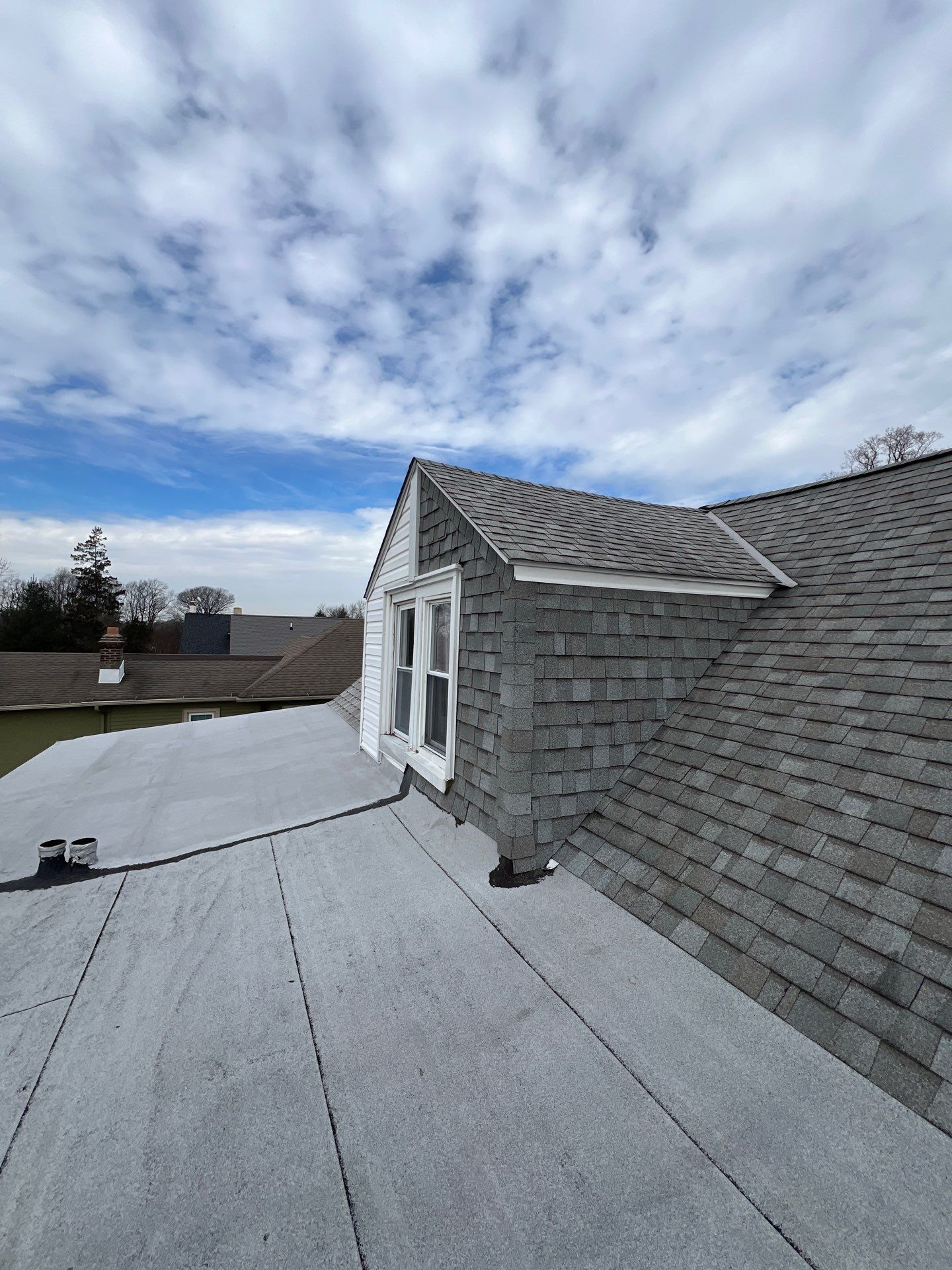 Multi-level roofing system evaluation on Manor Road in Havertown PA