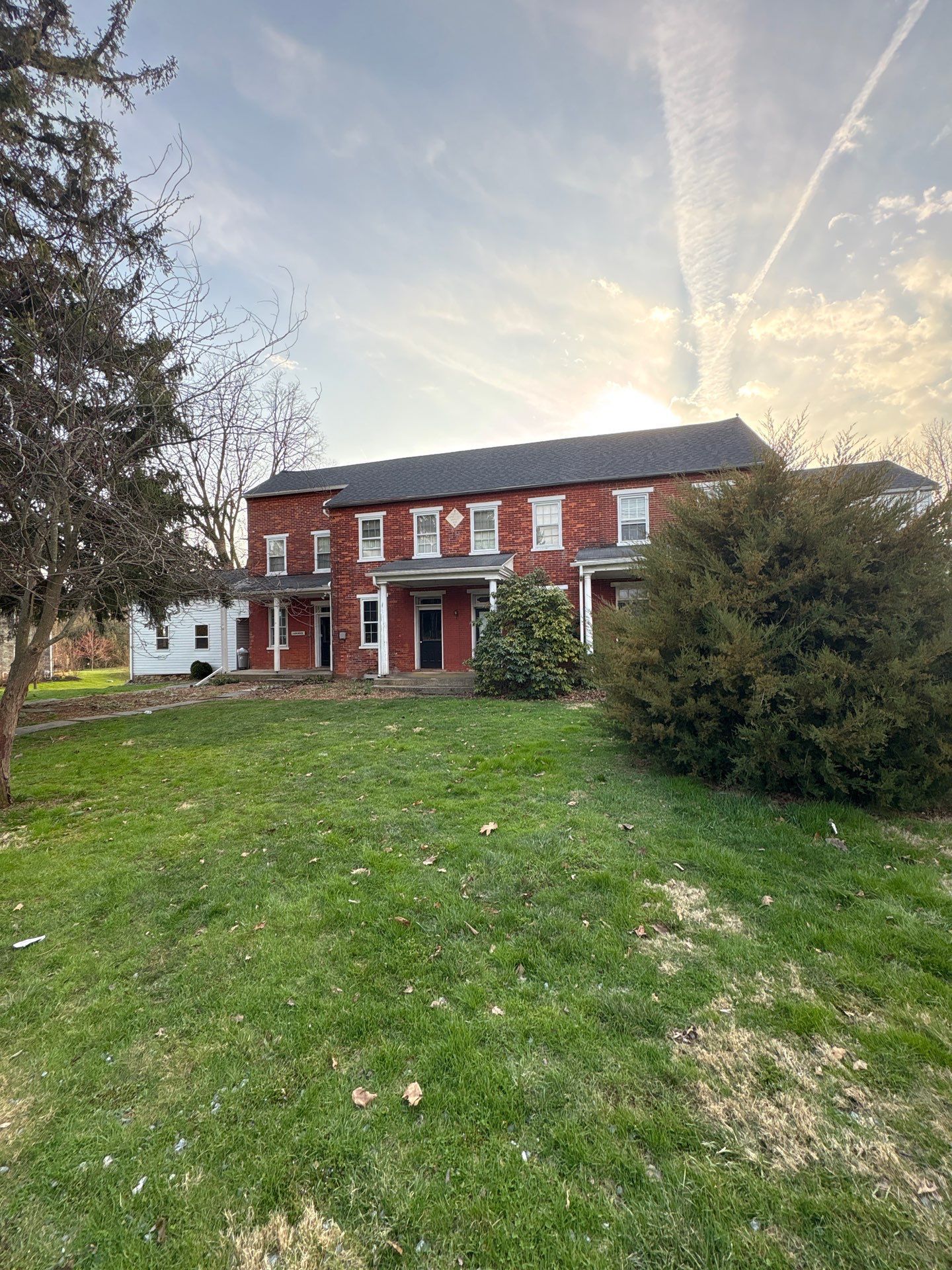 Brick home on Nissley Road in Landisville, PA scheduled for a professional roof inspection by Joyland Roofing.