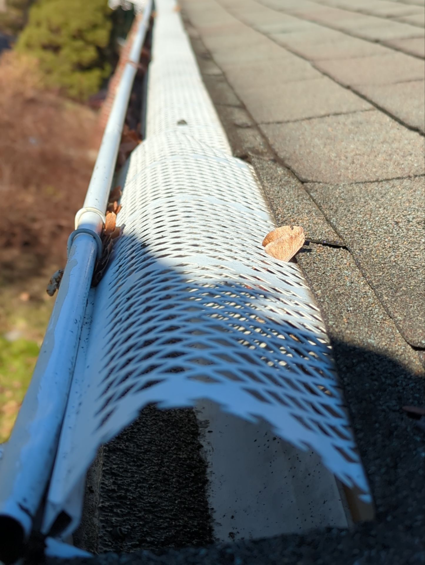 New gutter replacement with gutter guard installation on a home along North Duke Street in Millersville, PA.