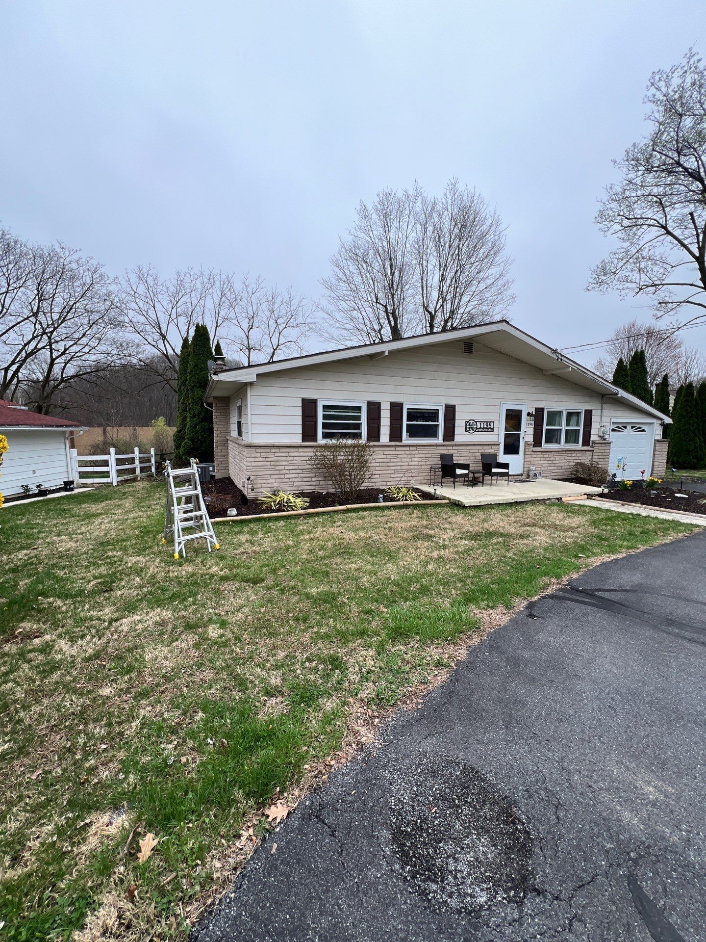 New seamless gutter system installed on a home along Old Lancaster Pike in Sinking Spring, PA by Joyland Roofing.