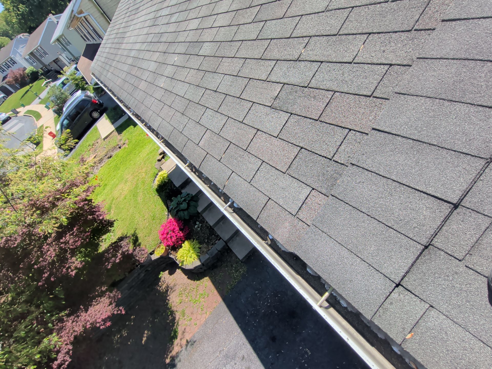 Completed residential roof replacement on Heather Lane in Ephrata, PA featuring new architectural asphalt shingles and upgraded roof protection.