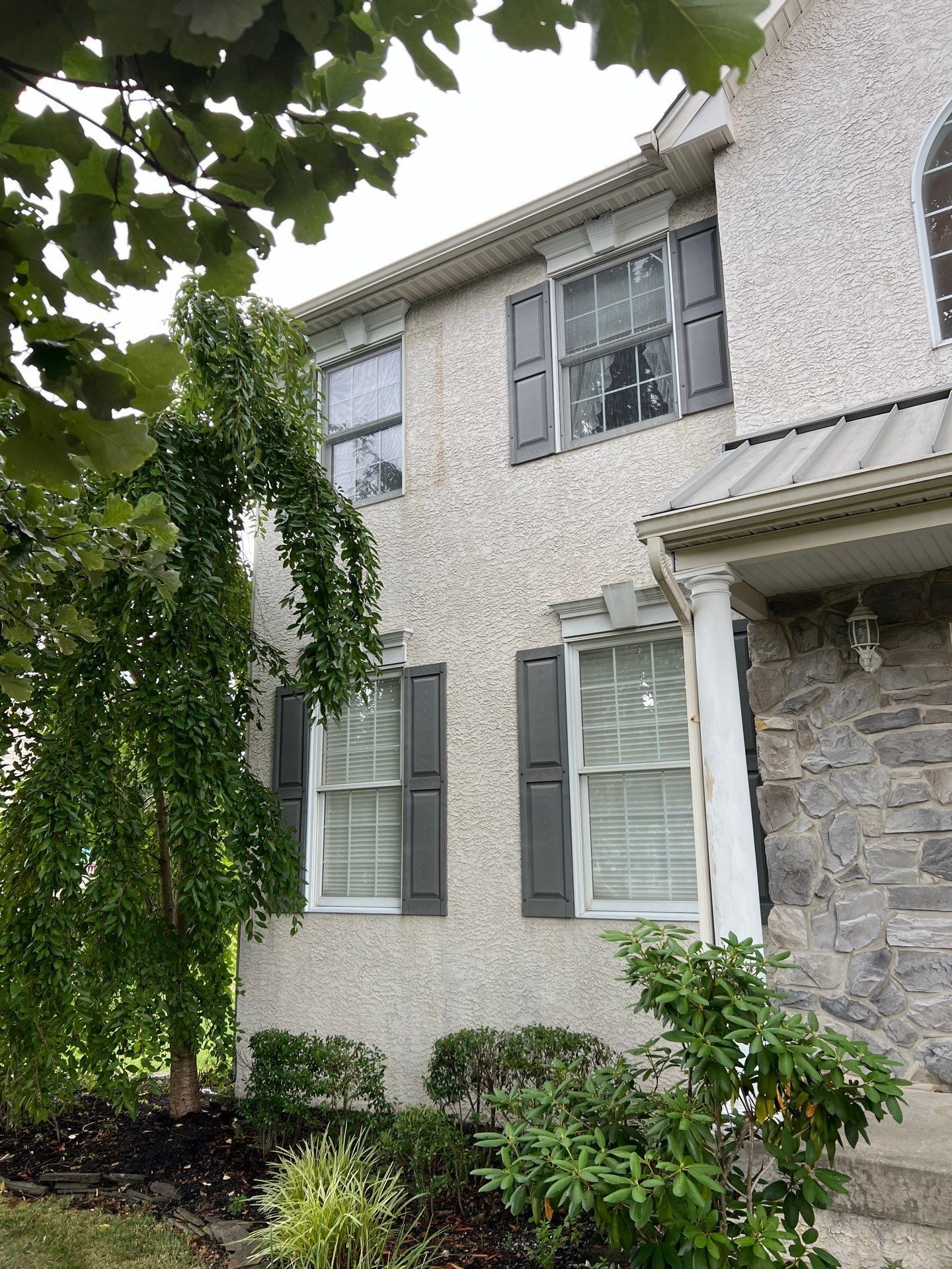 Roof edge and exterior repair work on a residential home on Appalachian Road in Ambler, PA