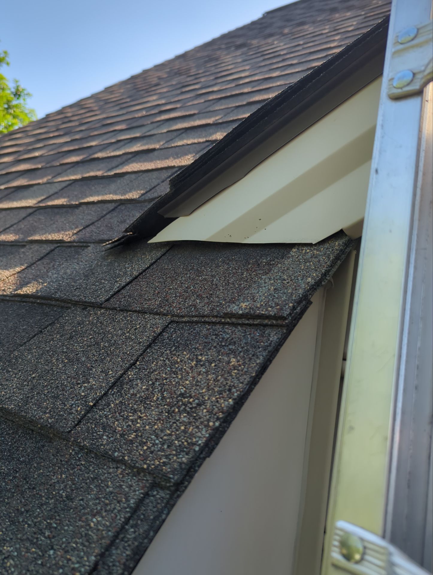 Asphalt shingle roof edge and flashing repair in Fort Washington, PA