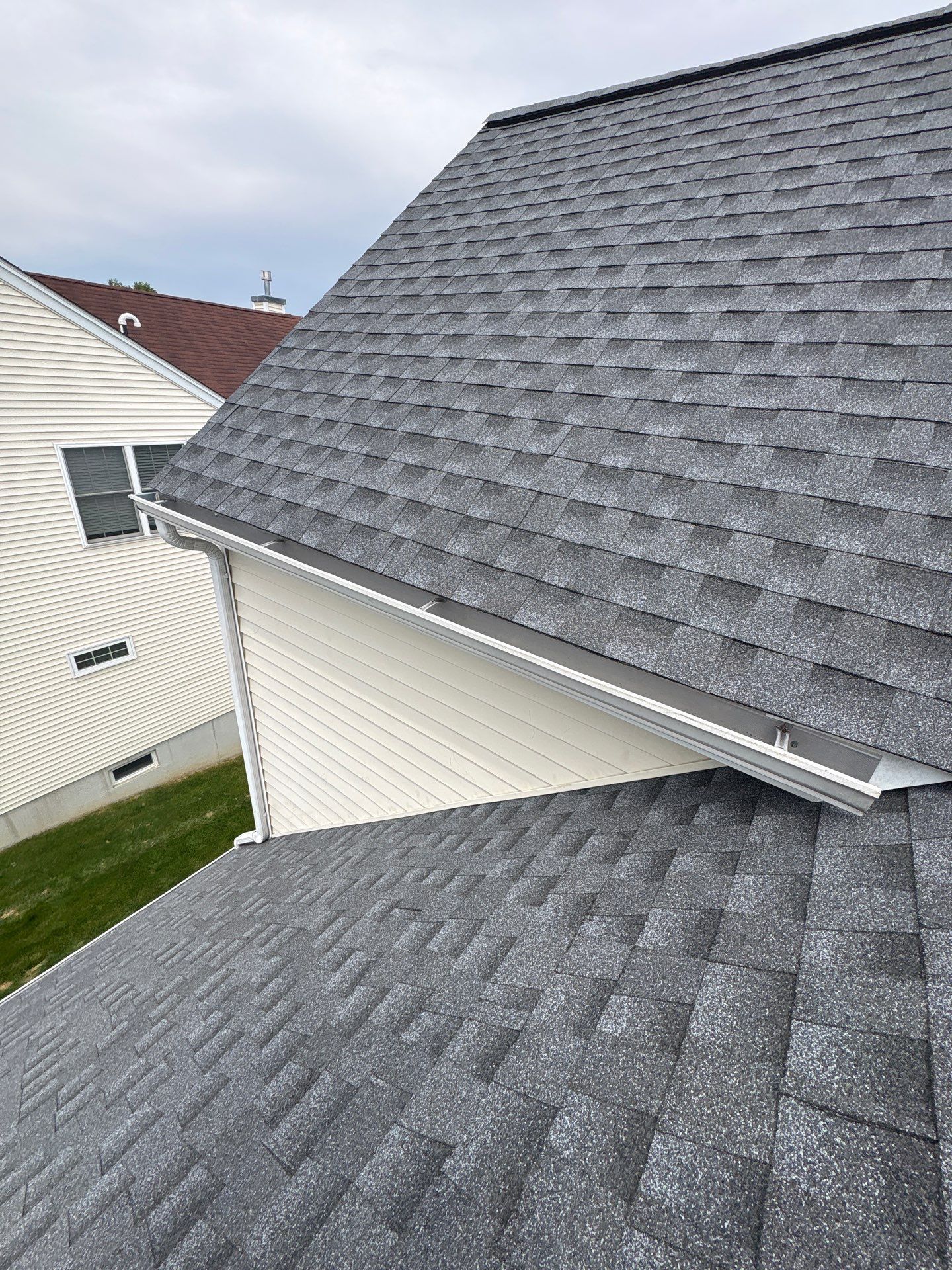 Asphalt shingle roof replacement completed by Joyland Roofing in Lancaster, PA.